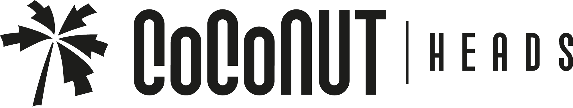 Logo Coconut Heads horizontal schwarz